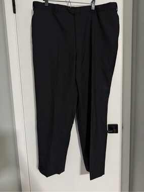 Men's Black Pinstripe Dress Pants